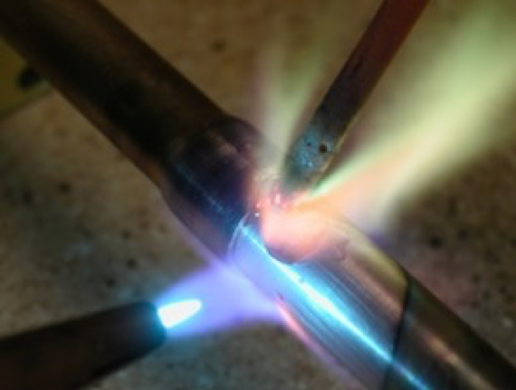 Silver braze with flux
